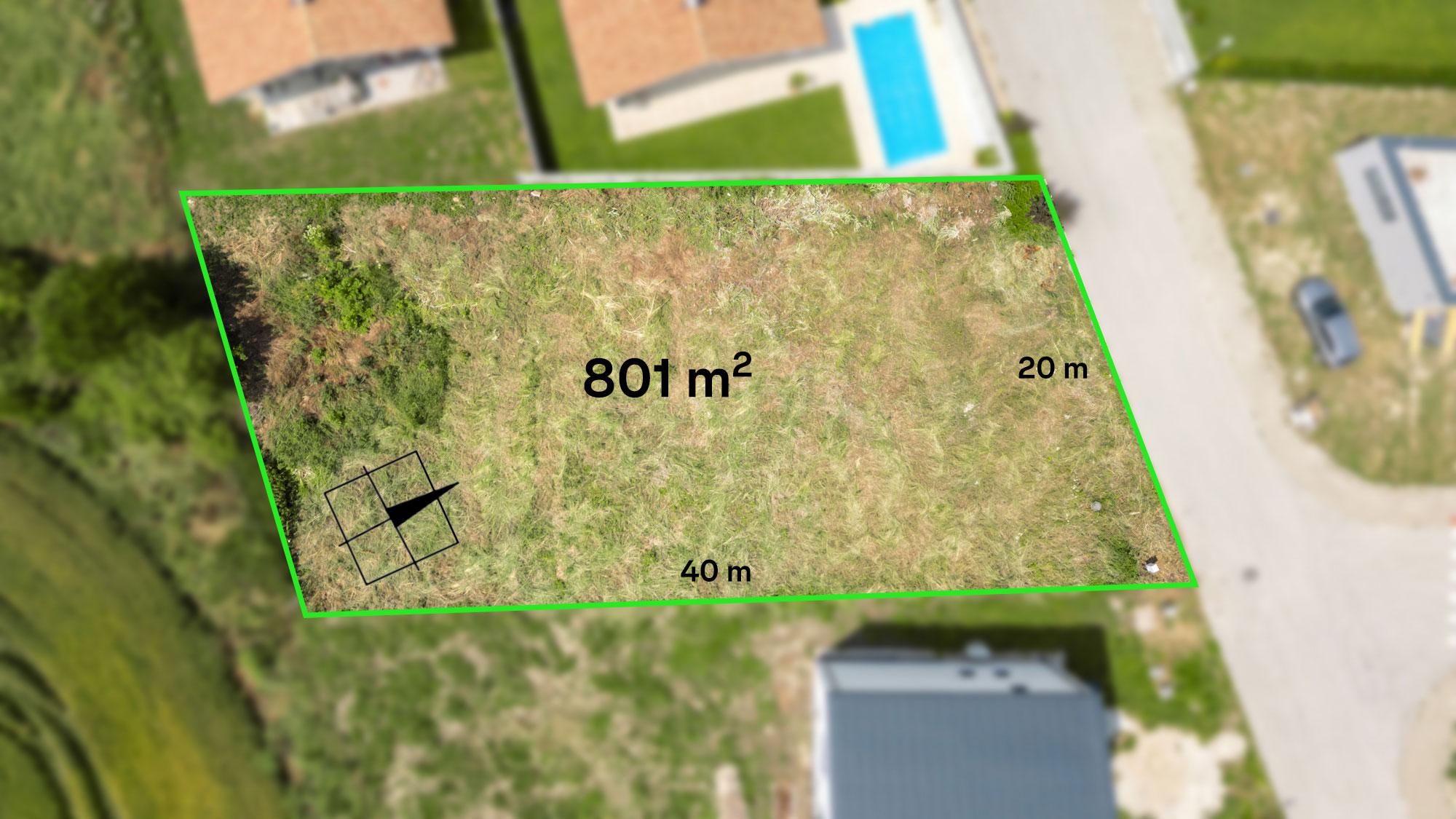 Stavebný pozemok 801 m² v slepej ulici – ideálne miesto pre váš rodinný dom v Kvetoslavove
