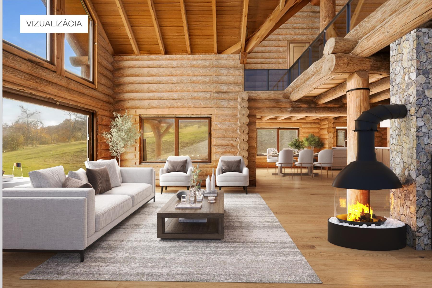 Honosný zrub s maximálnym súkromím v prírodnom prostredí v Novej Bani