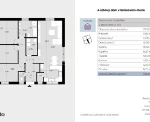 Moderný 4 izbový nízkoenergetický dom s fotovoltaikou v Kostolišti