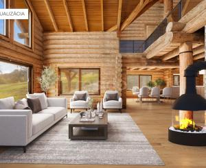 Honosný zrub s maximálnym súkromím v prírodnom prostredí v Novej Bani