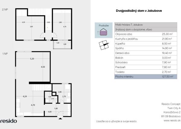 Rezervované | Moderná nízkoenergetická novostavba mezonetu v obci Jakubov