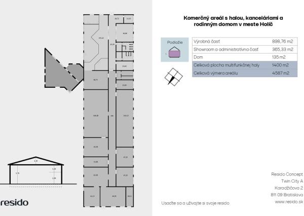 ZNÍŽENÁ CENA | Komerčný areál s halou, kanceláriami a rodinným domom v meste Holíč