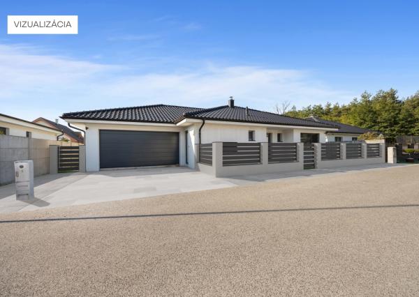 Rezervovaný | Moderný 4-izbový bungalov s krbom, saunou a štýlovým interiérom – Malacky, Píniová alej