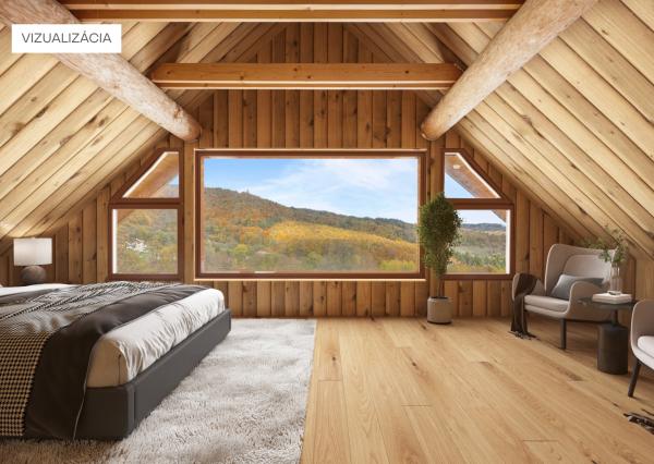 Honosný zrub s maximálnym súkromím v prírodnom prostredí v Novej Bani