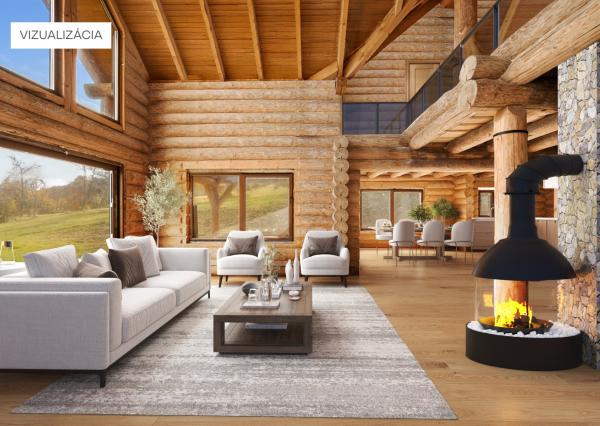 Honosný zrub s maximálnym súkromím v prírodnom prostredí v Novej Bani