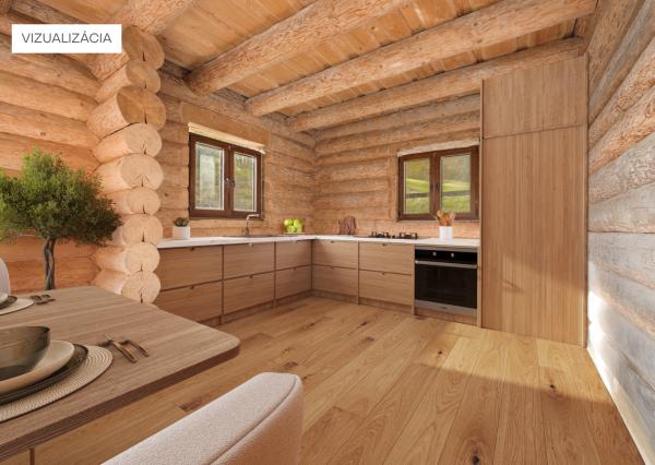 Honosný zrub s maximálnym súkromím v prírodnom prostredí v Novej Bani