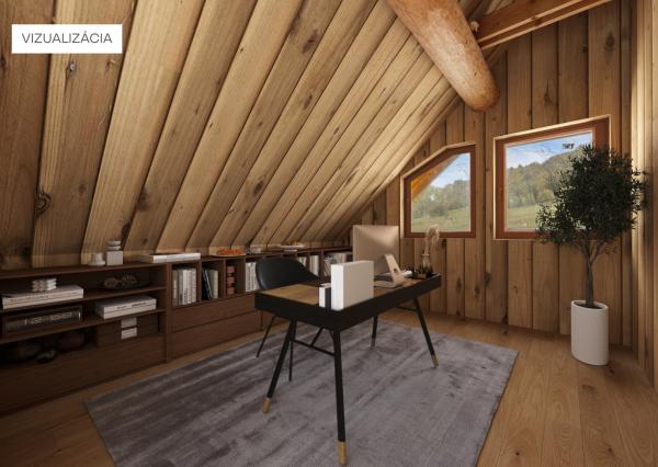 Honosný zrub s maximálnym súkromím v prírodnom prostredí v Novej Bani