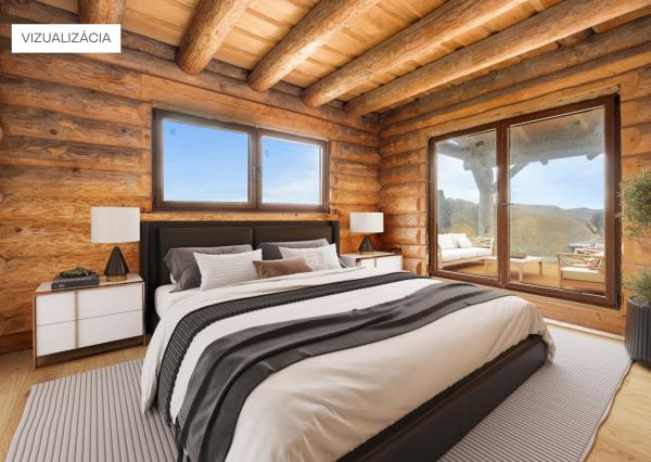 Honosný zrub s maximálnym súkromím v prírodnom prostredí v Novej Bani