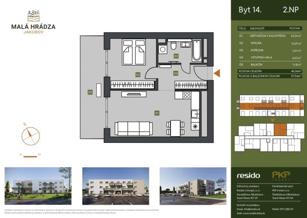 Bývajte tam, kde sa žije s ľahkou hlavou - Komfortný 2-izbový byt v tichej lokalite – Malá Hrádza, Jakubov