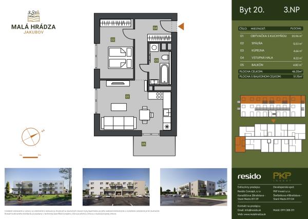 Bývajte tam, kde sa žije s ľahkou hlavou - Komfortný 2-izbový byt v tichej lokalite – Malá Hrádza, Jakubov