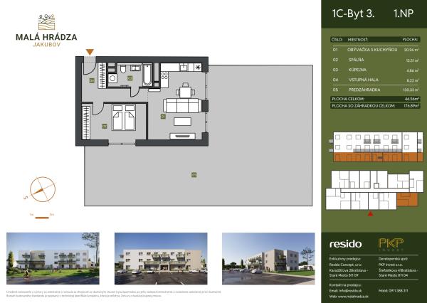 Bývajte tam, kde sa žije s ľahkou hlavou - Komfortný 2-izbový byt v tichej lokalite – Malá Hrádza, Jakubov