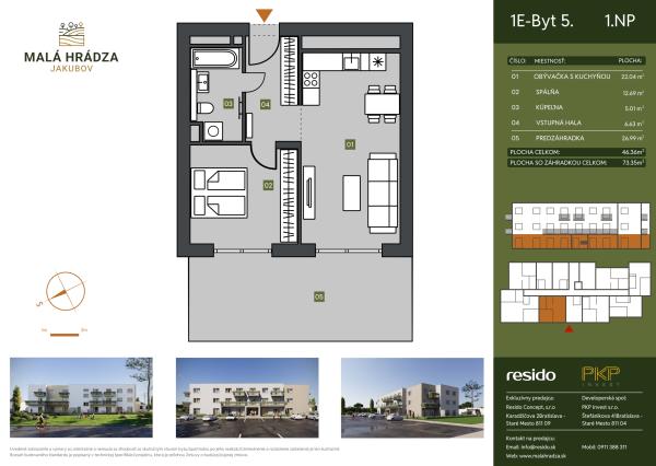 Bývajte tam, kde sa žije s ľahkou hlavou - Komfortný 2-izbový byt v tichej lokalite – Malá Hrádza, Jakubov