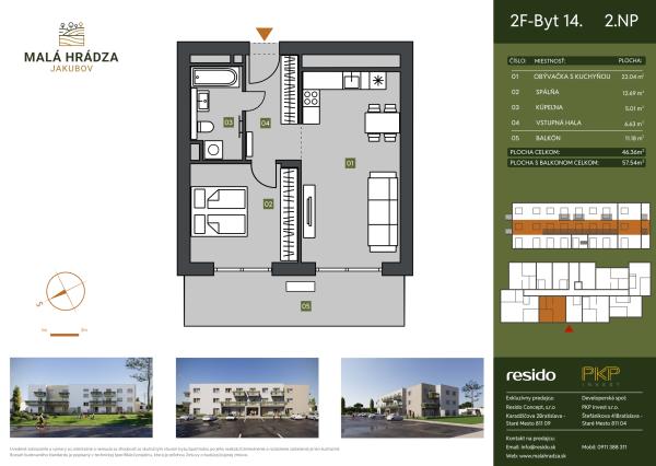 Bývajte tam, kde sa žije s ľahkou hlavou - Komfortný 2-izbový byt v tichej lokalite – Malá Hrádza, Jakubov