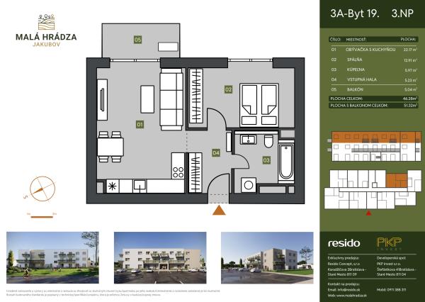 Bývajte tam, kde sa žije s ľahkou hlavou - Komfortný 2-izbový byt v tichej lokalite – Malá Hrádza, Jakubov