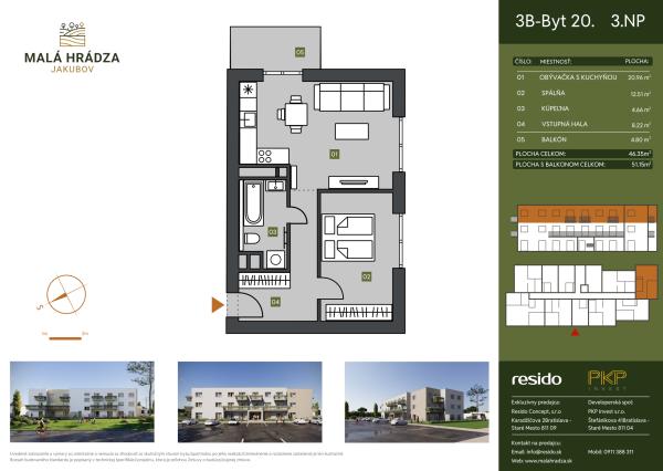 Bývajte tam, kde sa žije s ľahkou hlavou - Komfortný 2-izbový byt v tichej lokalite – Malá Hrádza, Jakubov