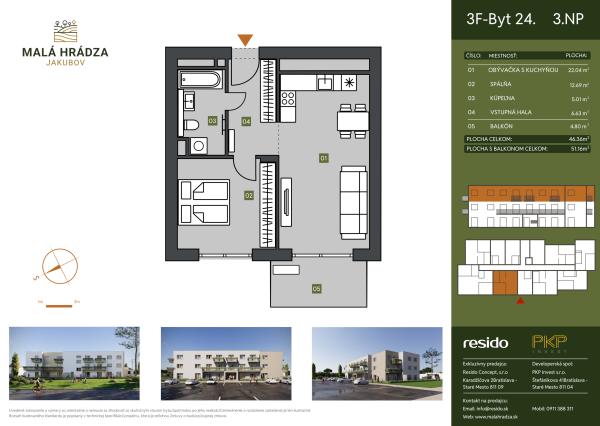 Bývajte tam, kde sa žije s ľahkou hlavou - Komfortný 2-izbový byt v tichej lokalite – Malá Hrádza, Jakubov