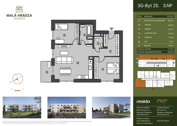 Bývajte tam, kde sa dýcha ľahšie - Priestranný 3 izbový byt v novostavbe Malá Hrádza, Jakubov v blízkosti lesov