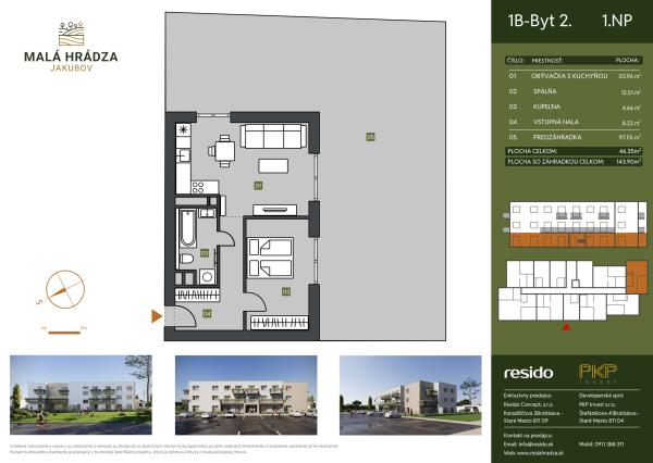 Bývajte tam, kde to dáva zmysel - 2 izbový byt s predzáhradkou v pokojnej lokalite s blízkosťou prírody