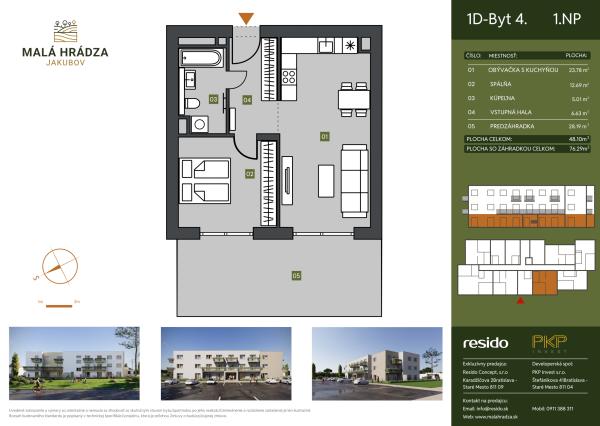 Bývajte tam, kde to dáva zmysel - 2 izbový byt s predzáhradkou v pokojnej lokalite s blízkosťou prírody